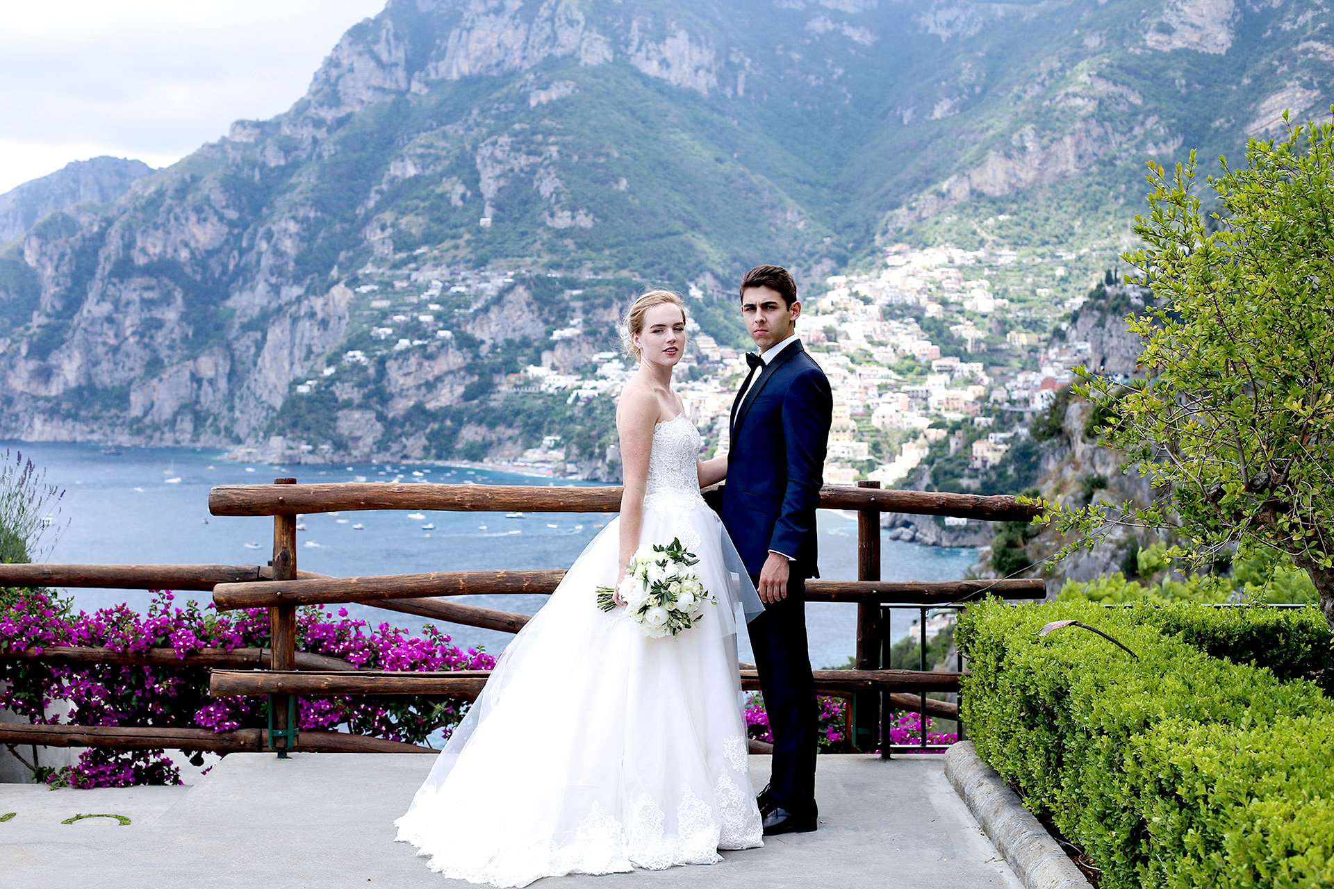 Luxury Destination Wedding Photographer Amalfi Coast Catholic Wedding Positano Shooting Reception La Tagliata Monte Pertuso View Claudia Francese Photography Sisters